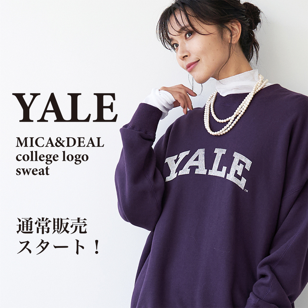 YALE」college logo sweat 通常販売スタート！ | MICA&DEAL ONLINE STORE